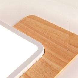 Tre Dimbar Moderne, Samtidskunstnerisk Nordisk Stil Firkantet Innfelt Taklampe Med Fjernkontroll Kan Også Brukes Som Vegglampe