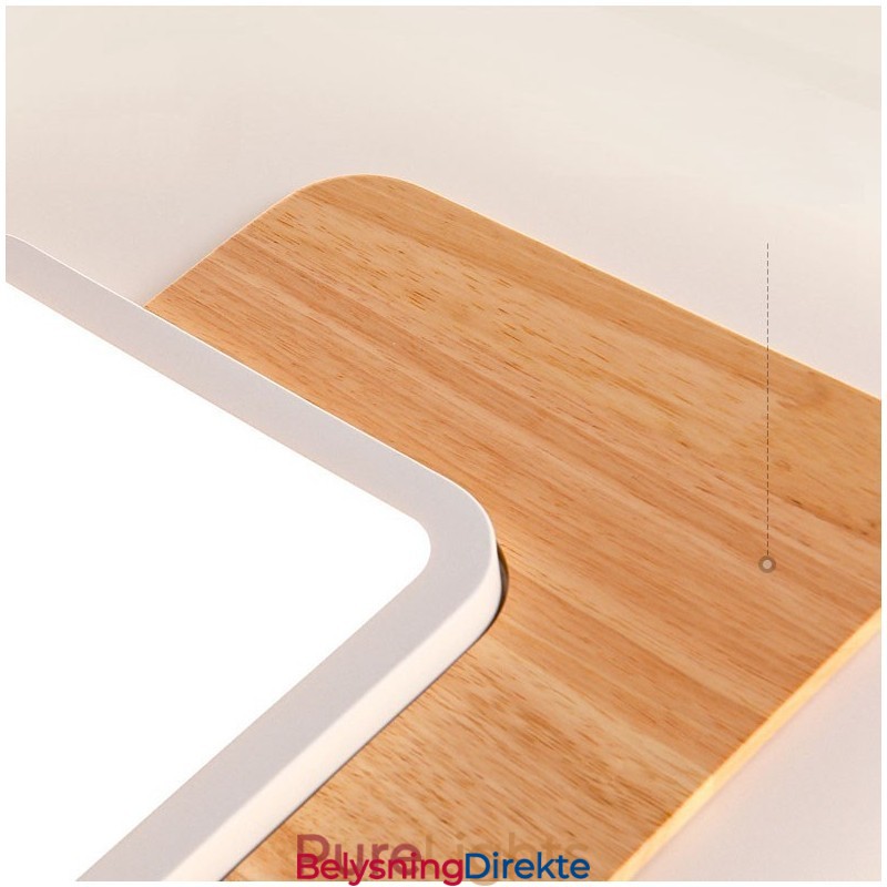 Tre Dimbar Moderne, Samtidskunstnerisk Nordisk Stil Firkantet Innfelt Taklampe Med Fjernkontroll Kan Også Brukes Som Vegglampe