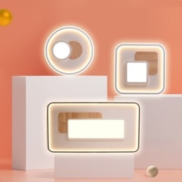 Tre Dimbar Moderne Samtidskunstnerisk Nordisk Stil Rektangulær Innfelt Taklampe Med Fjernkontroll Kan Også Brukes Som Vegglampe