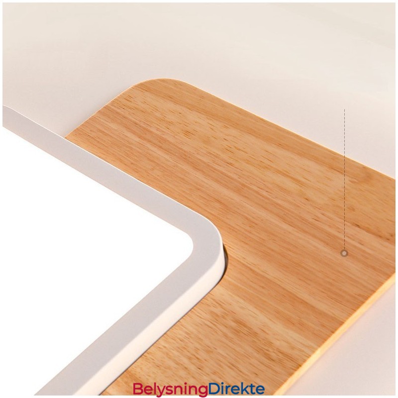 Tre Dimbar Moderne Samtidskunstnerisk Nordisk Stil Rektangulær Innfelt Taklampe Med Fjernkontroll Kan Også Brukes Som Vegglampe