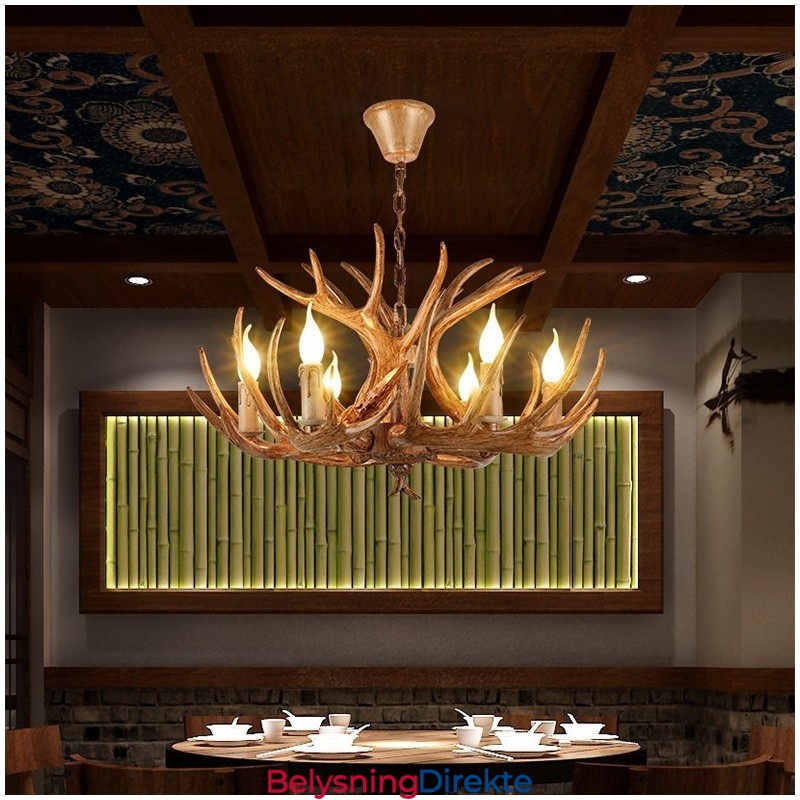 Rustikk, Kunstnerisk, Retro, Antikk Lysekrone Med 6 Lys