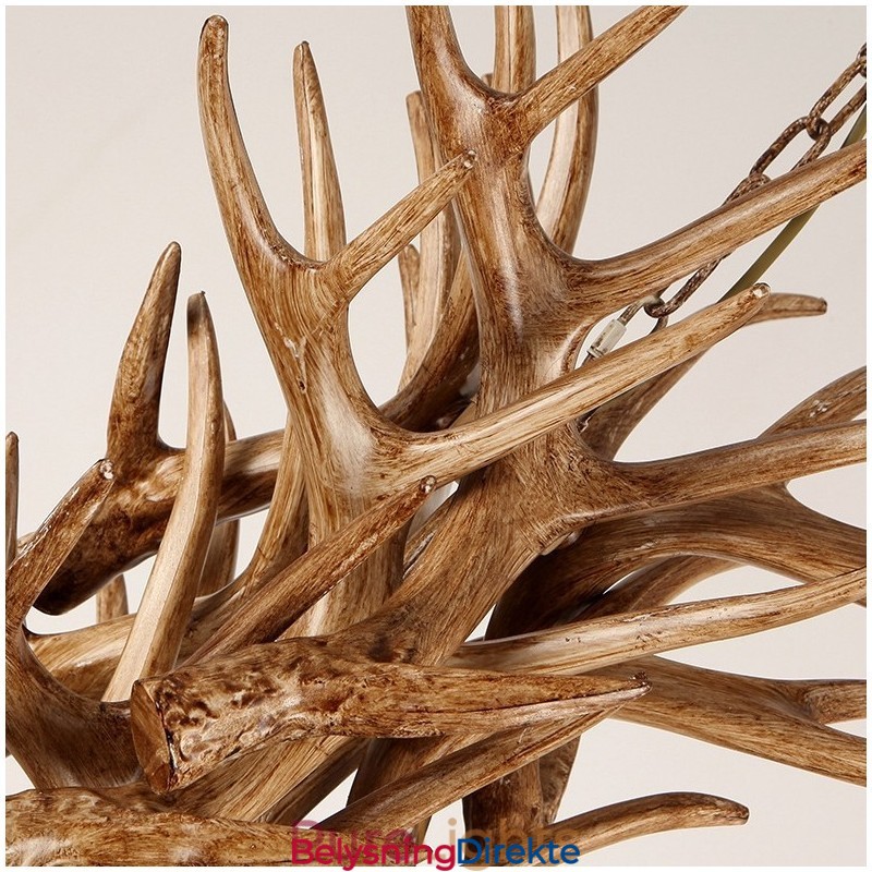 9 Lys, 4-Lags Rustikk Kunstnerisk Retro Gevir Antikk Lysekrone