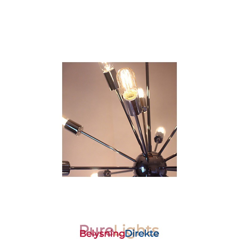 Lysekrone Moderne Globe Stue Anheng Spisestue Shopping Butikk Natt Metall Krom