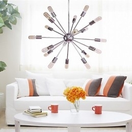 Lysekrone Moderne Globe Stue Anheng Spisestue Shopping Butikk Natt Metall Krom