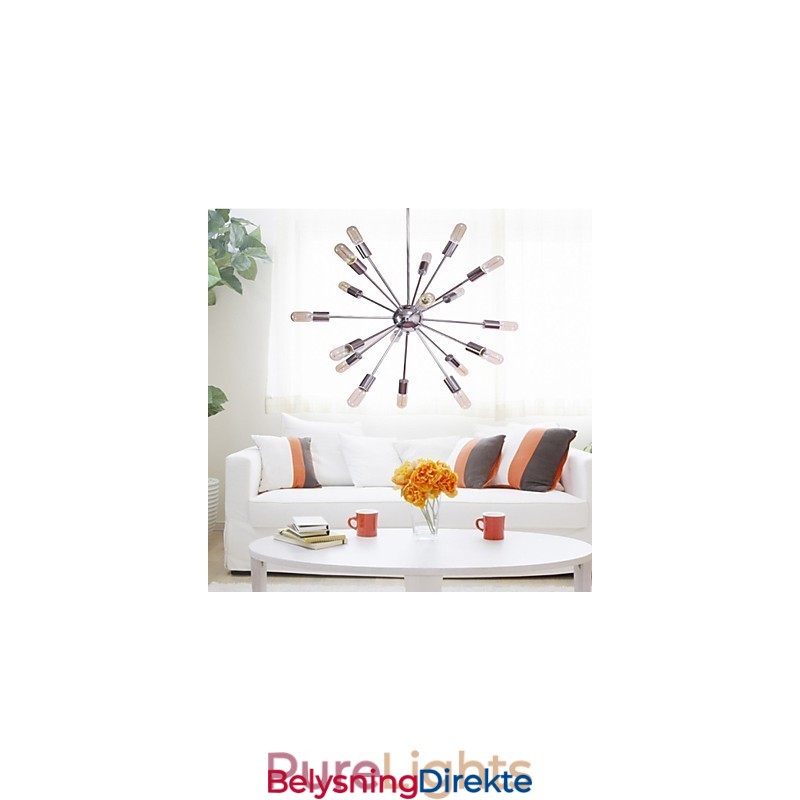 Lysekrone Moderne Globe Stue Anheng Spisestue Shopping Butikk Natt Metall Krom