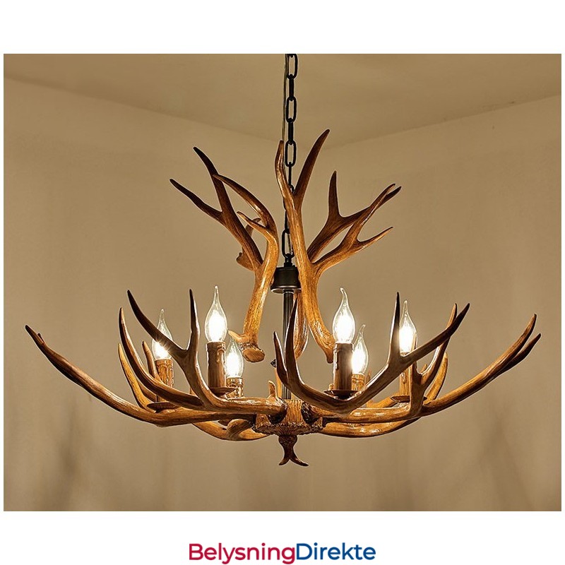 Rustikk, Kunstnerisk, Retro, Antikk Lysekrone Med 6 Lys