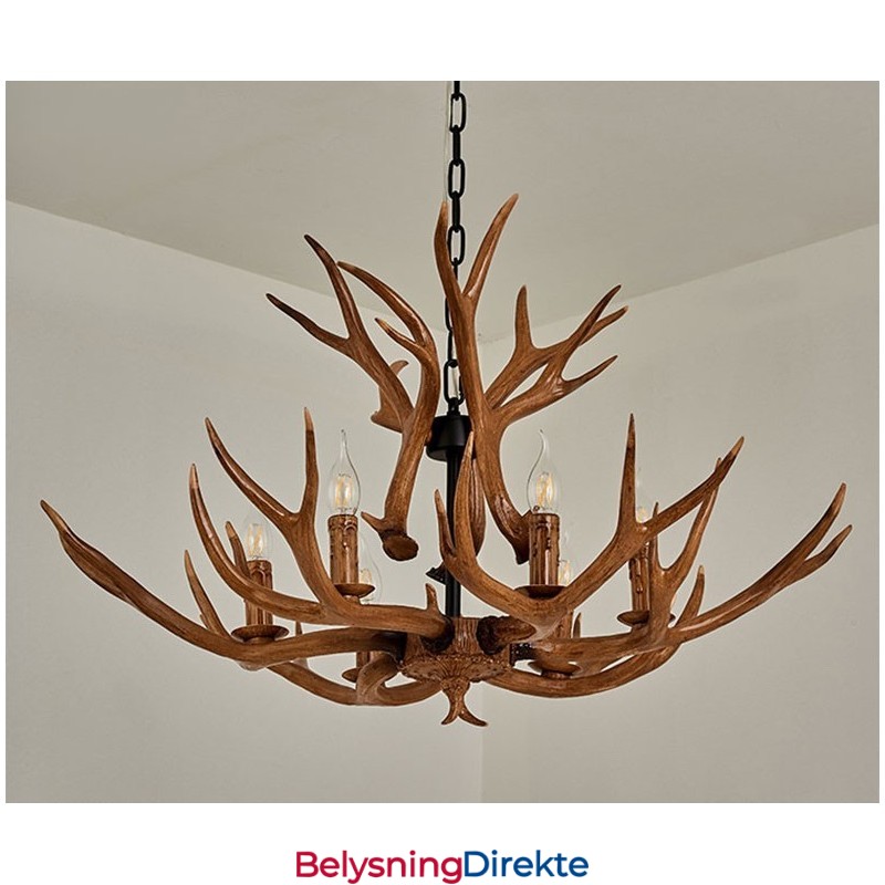 Rustikk, Kunstnerisk, Retro, Antikk Lysekrone Med 6 Lys