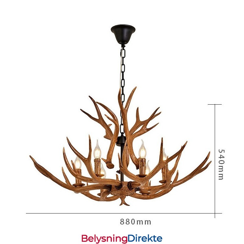 Rustikk, Kunstnerisk, Retro, Antikk Lysekrone Med 6 Lys