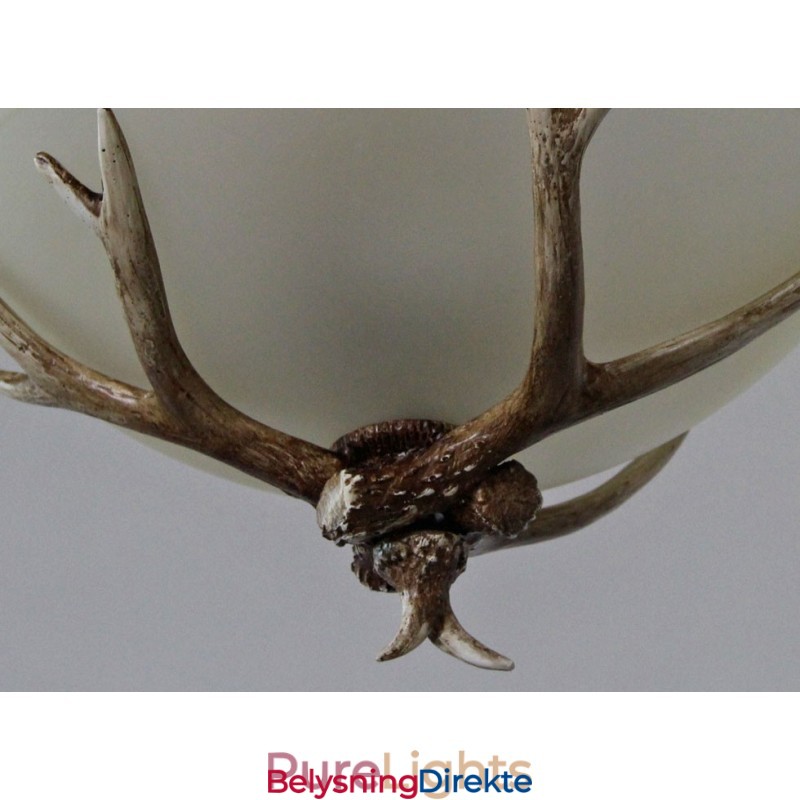 Rustikk, Kunstnerisk Retro Antikk Pendellampe Med Glassskjerm, Én Lyskilde