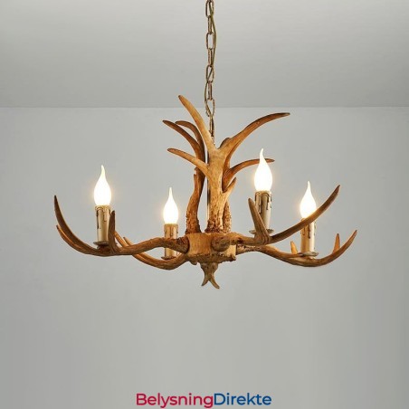 Rustikk Kunstnerisk Retro Antikk Lysekrone Med 4 Lys