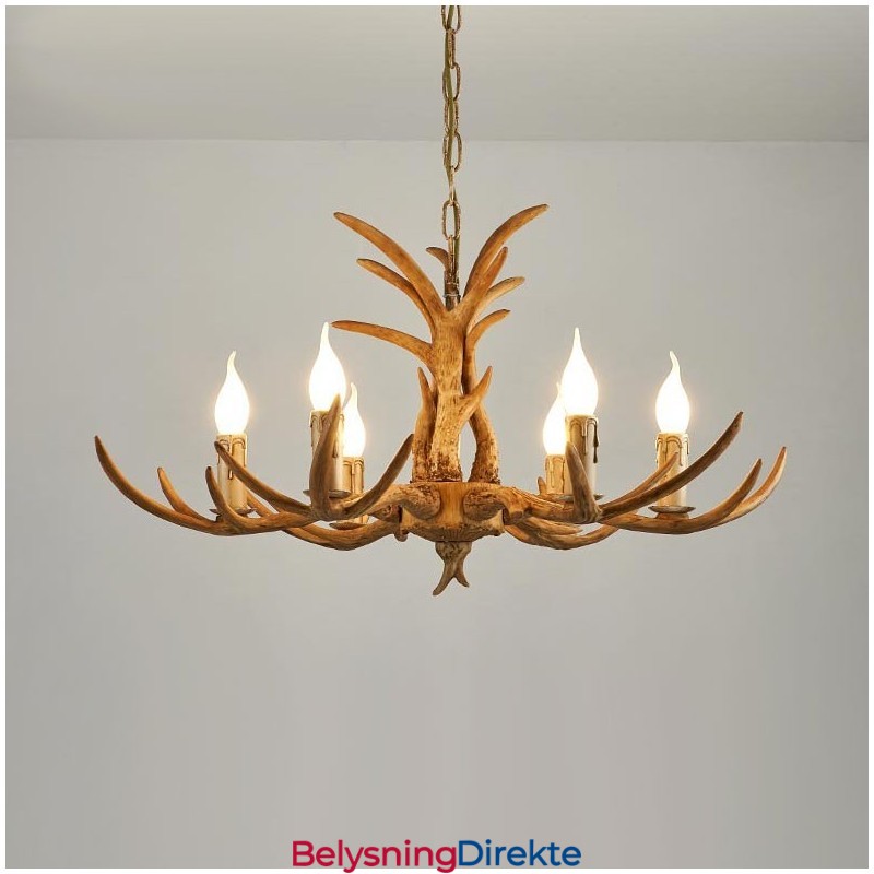 Rustikk, Kunstnerisk, Retro, Antikk Lysekrone Med 6 Lys