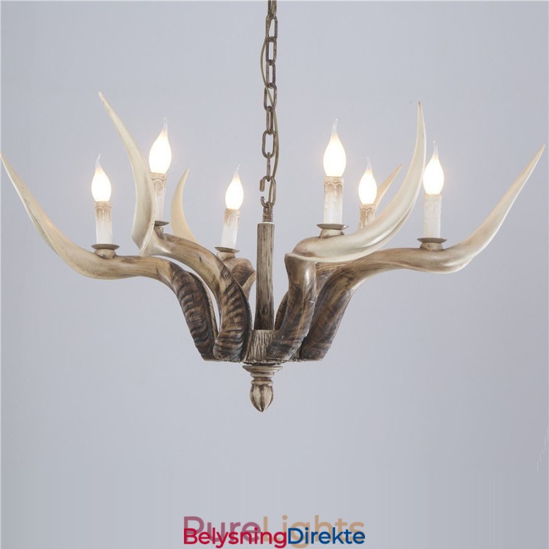 Rustikk, Kunstnerisk, Retro, Antikk Lysekrone Med 6 Lys