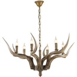 Rustikk, Kunstnerisk, Retro, Antikk Lysekrone Med 6 Lys