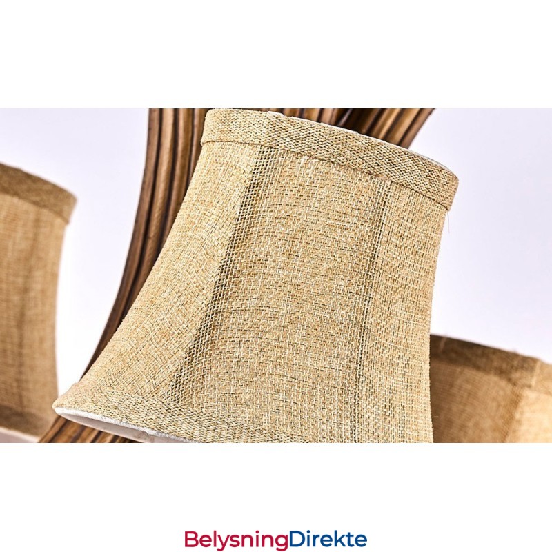 Rustikk, Kunstnerisk, Retro, Antikk Lysekrone Med 3 Lys Og Skjermer