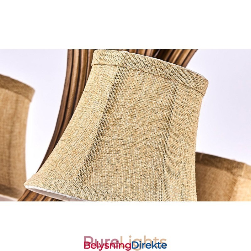 Rustikk, Kunstnerisk, Retro, Antikk Lysekrone Med 5 Lys Og Skjermer