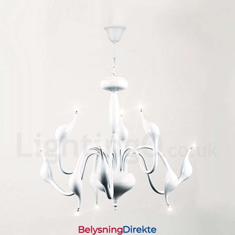 9 Lys Moderne Samtidskunstnerisk Galvanisert Metalllysekrone