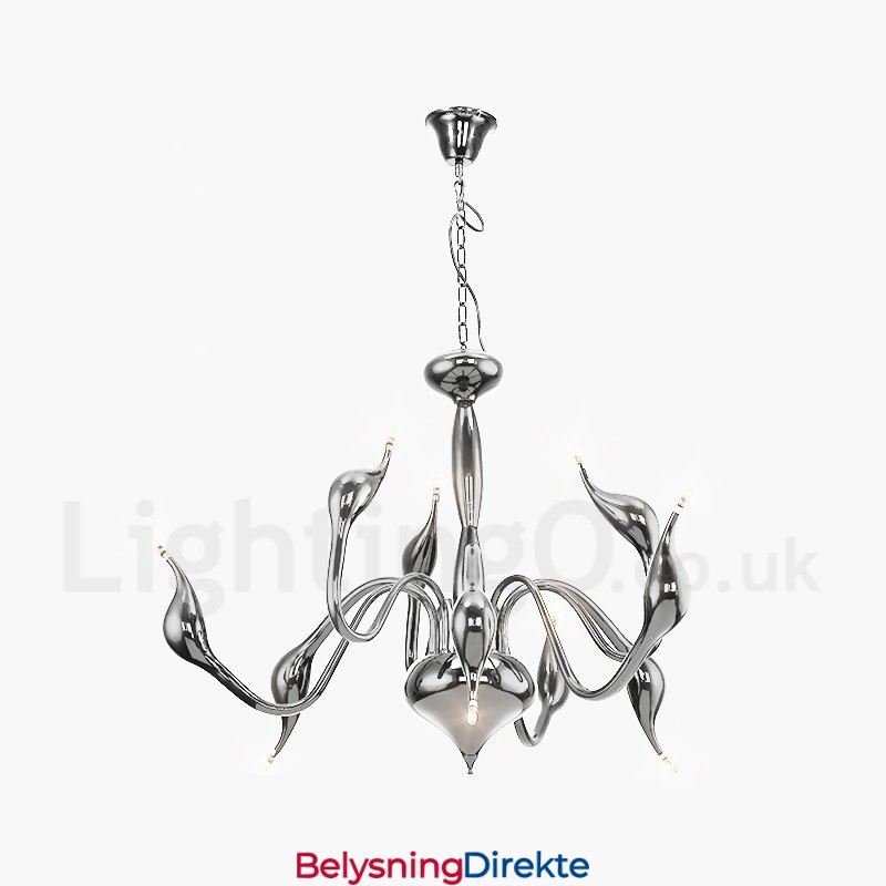 9 Lys Moderne Samtidskunstnerisk Galvanisert Metalllysekrone