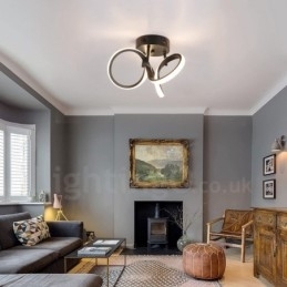 Triac-Bryter, Dimbar, Svart, Moderne, Samtidskunst, Nordisk Stil, Innfelt, Rund Taklampe