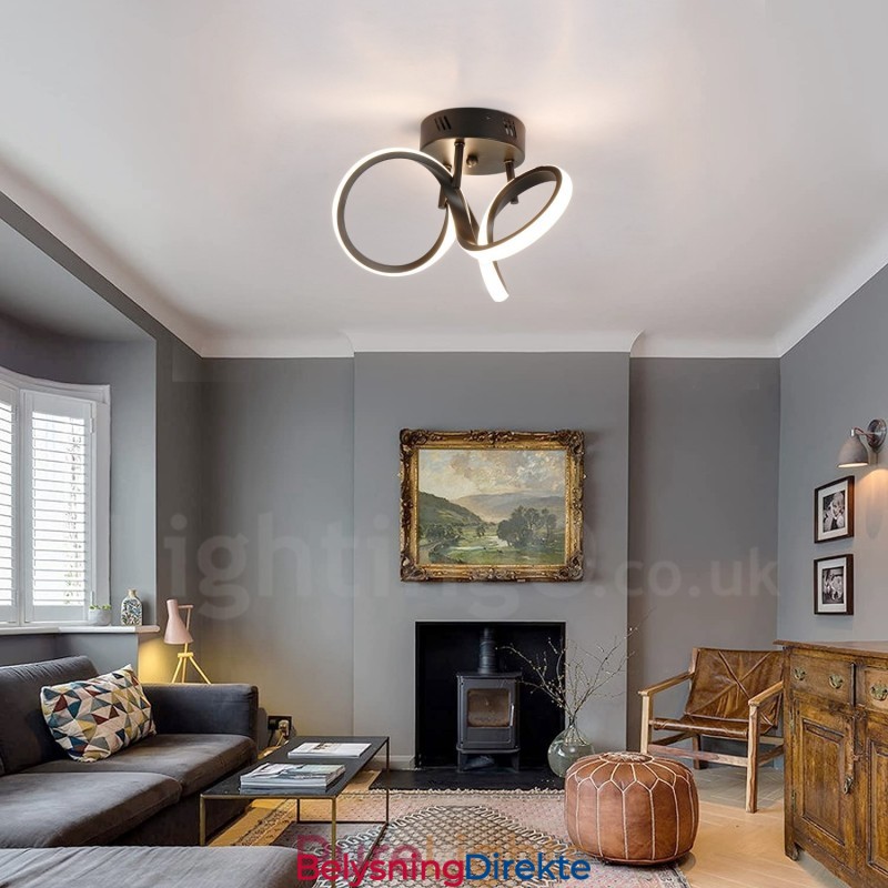 Triac-Bryter, Dimbar, Svart, Moderne, Samtidskunst, Nordisk Stil, Innfelt, Rund Taklampe