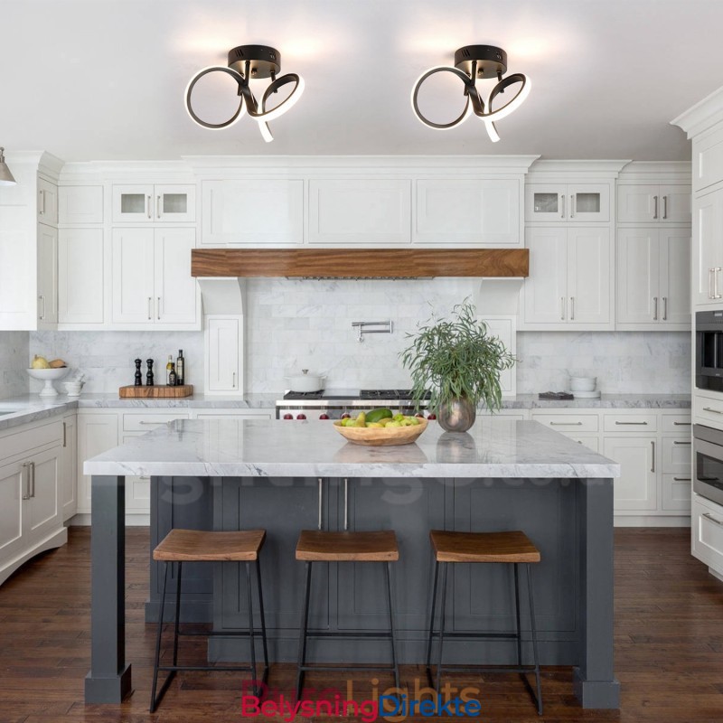 Triac-Bryter, Dimbar, Svart, Moderne, Samtidskunst, Nordisk Stil, Innfelt, Rund Taklampe