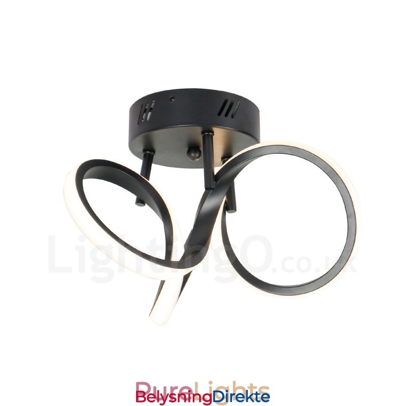 Triac-Bryter, Dimbar, Svart, Moderne, Samtidskunst, Nordisk Stil, Innfelt, Rund Taklampe