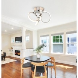 Triac-Bryter Dimbar Krom Moderne Samtidskunst Nordisk Stil Innfelt Rund Taklampe