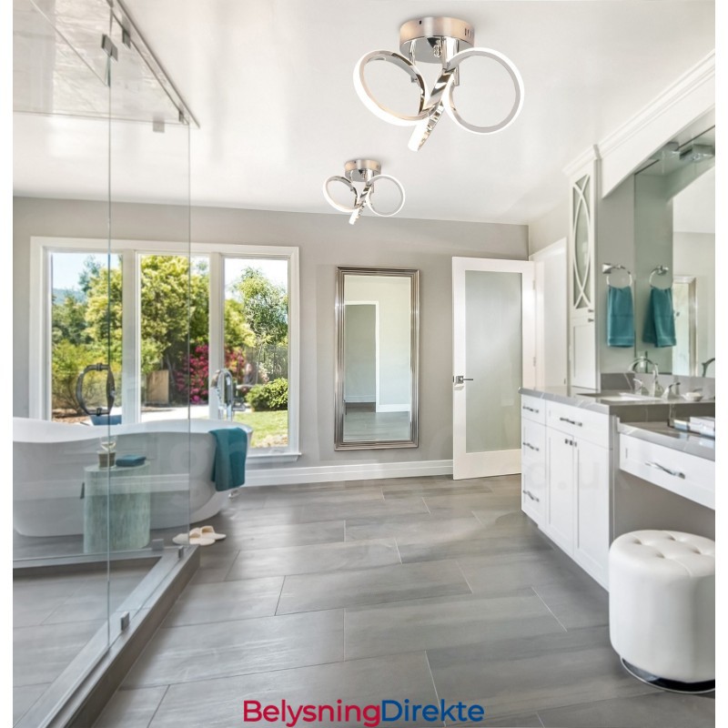 Triac-Bryter Dimbar Krom Moderne Samtidskunst Nordisk Stil Innfelt Rund Taklampe