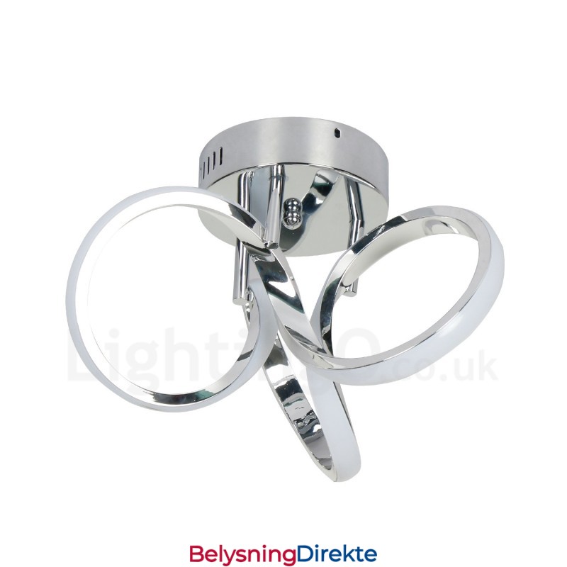 Triac-Bryter Dimbar Krom Moderne Samtidskunst Nordisk Stil Innfelt Rund Taklampe