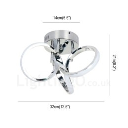 Triac-Bryter Dimbar Krom Moderne Samtidskunst Nordisk Stil Innfelt Rund Taklampe