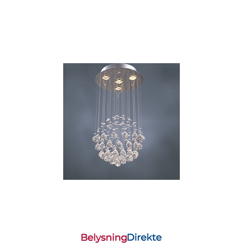 Luksuriøs Moderne Krystalllysekrone Med 4 Lys