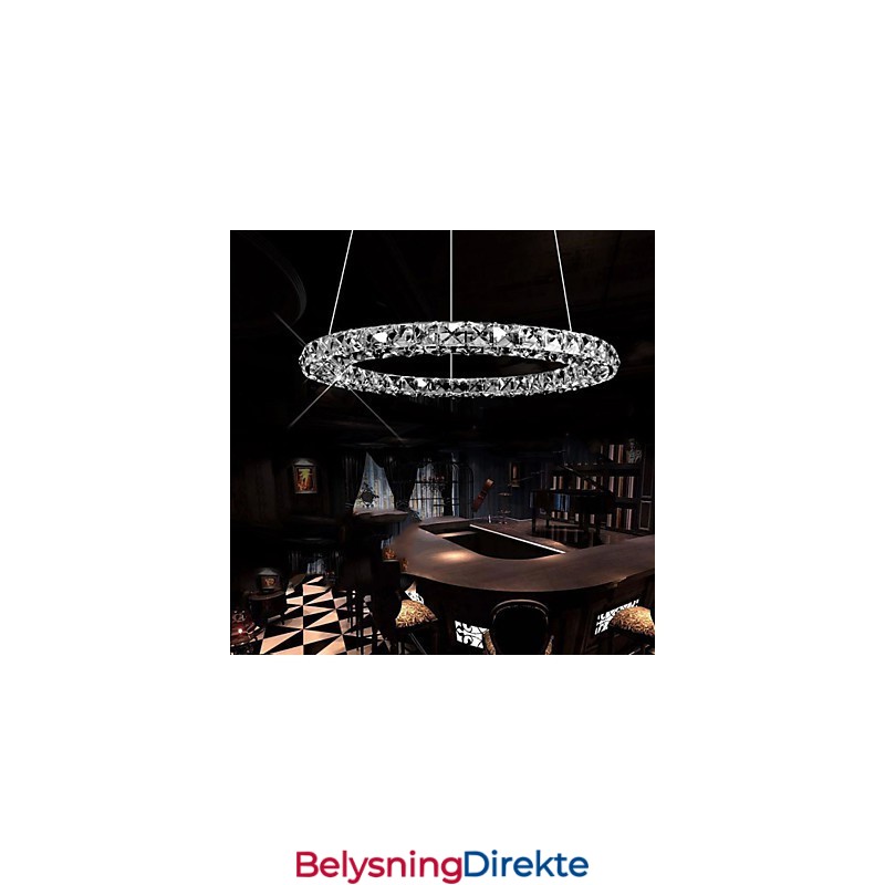 Krystall Pendellampe Moderne Enkel D40Cm Tre Sider K9 Krystall Innendørs Taklamper Lampearmaturer