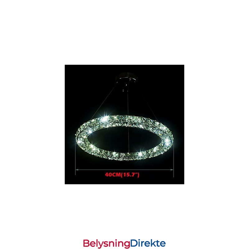 Krystall Pendellampe Moderne Enkel D40Cm Tre Sider K9 Krystall Innendørs Taklamper Lampearmaturer