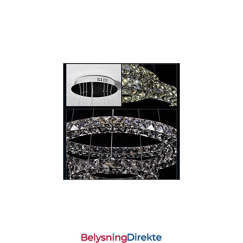 Krystall Pendellampe Moderne Enkel D40Cm Tre Sider K9 Krystall Innendørs Taklamper Lampearmaturer