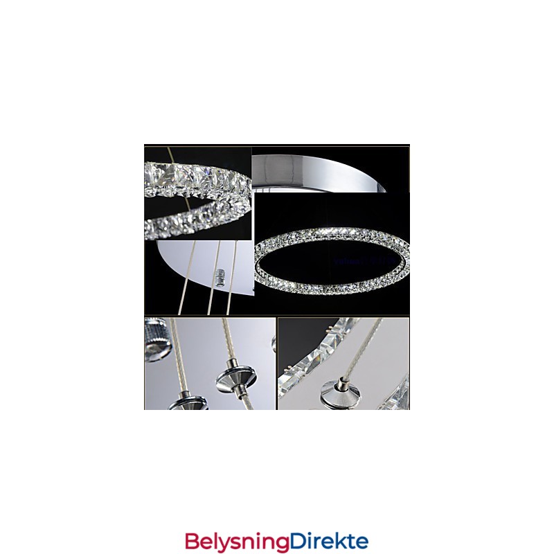 Krystall Pendellampe Moderne Enkel D40Cm Tre Sider K9 Krystall Innendørs Taklamper Lampearmaturer