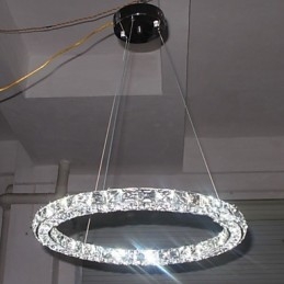 Krystall Pendellampe Moderne Enkel D40Cm Tre Sider K9 Krystall Innendørs Taklamper Lampearmaturer