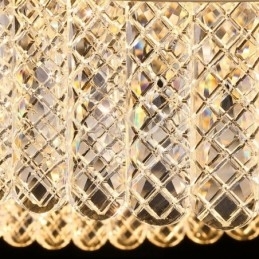 Firkantet Krystall Pendellampe 1/2 Ringer K9 Krystall Innendørs Taklampe