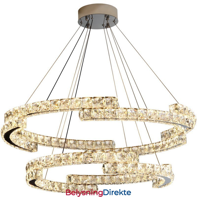 Rund Krystall Pendellampe Luksuriøs K9 Krystall Innendørs Taklampe