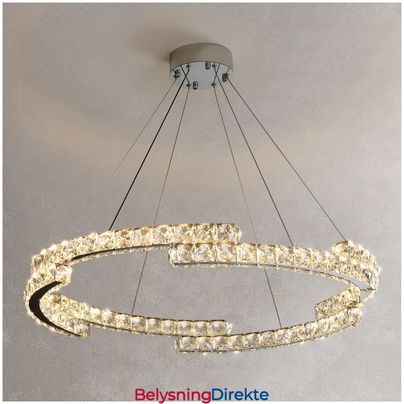 Rund Krystall Pendellampe Luksuriøs K9 Krystall Innendørs Taklampe