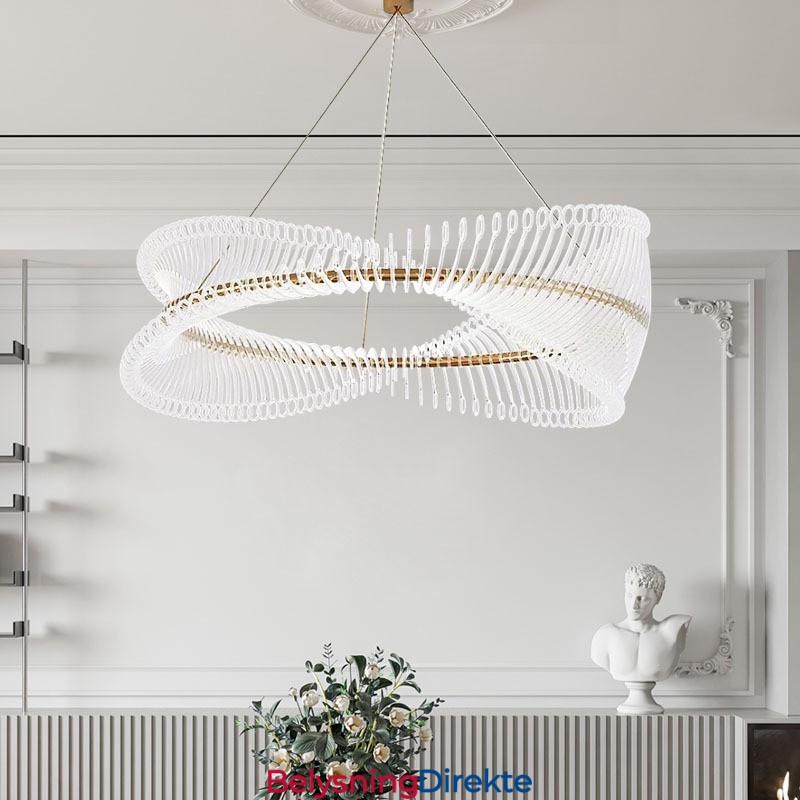 Postmoderne Stripesirkelformet Pendellampe