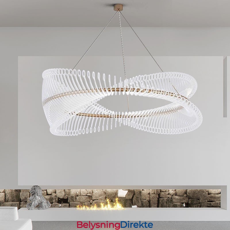 Postmoderne Stripesirkelformet Pendellampe