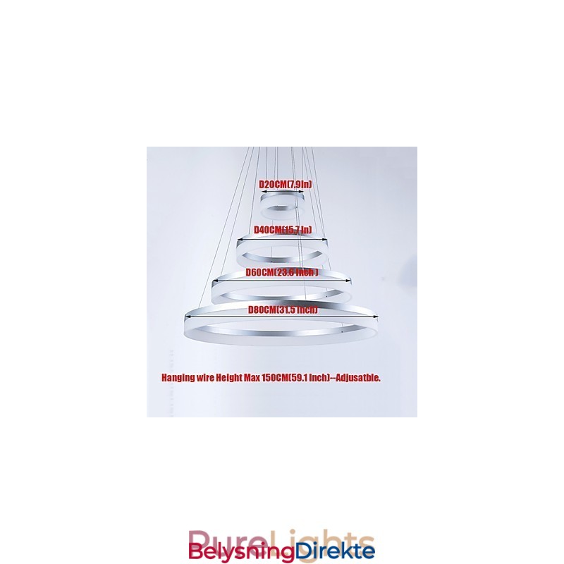 Akryl Lysekrone Ring Anheng Lysarmaturer Med