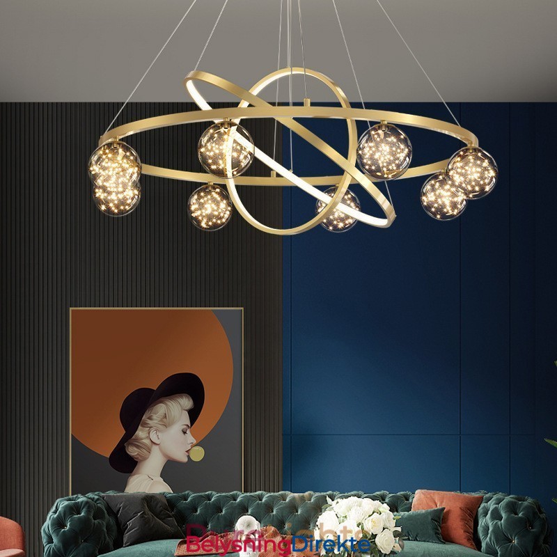 Nordisk Moderne Gullsirkel Pendellampe