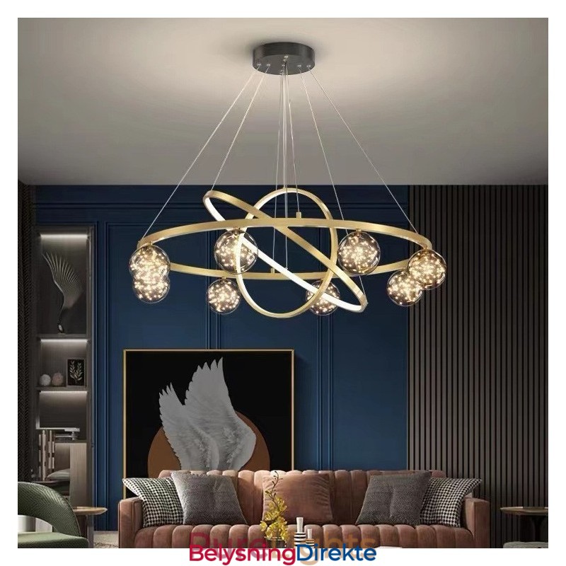 Nordisk Moderne Gullsirkel Pendellampe