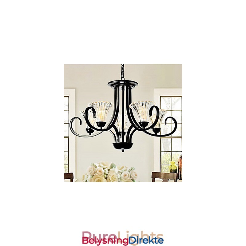 Europeisk Stil Vintage Lysekrone Med 5 Lys Og Hornarm
