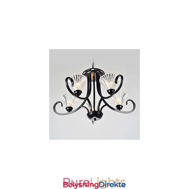 Europeisk Stil Vintage Lysekrone Med 5 Lys Og Hornarm