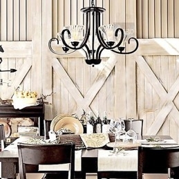 Europeisk Stil Vintage Lysekrone Med 5 Lys Og Hornarm