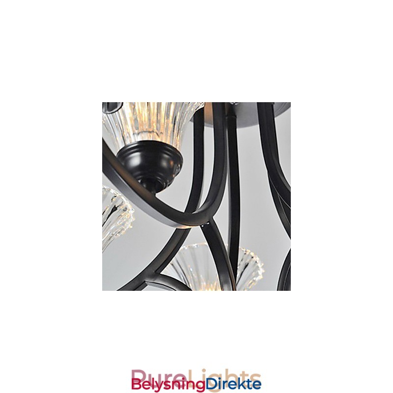 Europeisk Stil Vintage Lysekrone Med 5 Lys Og Hornarm