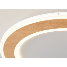 Rund, Moderne, Innfelt Taklampe I Tre, Innendørsbelysning