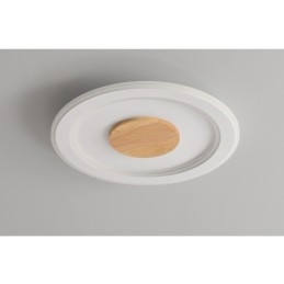 Rund, Moderne, Innfelt Taklampe I Tre, Innendørsbelysning