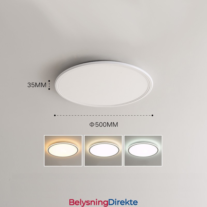 Nordisk 3,5 Cm Tykk Rund Fullspektret Øyebeskyttelse Innendørs Dimbar Taklampe